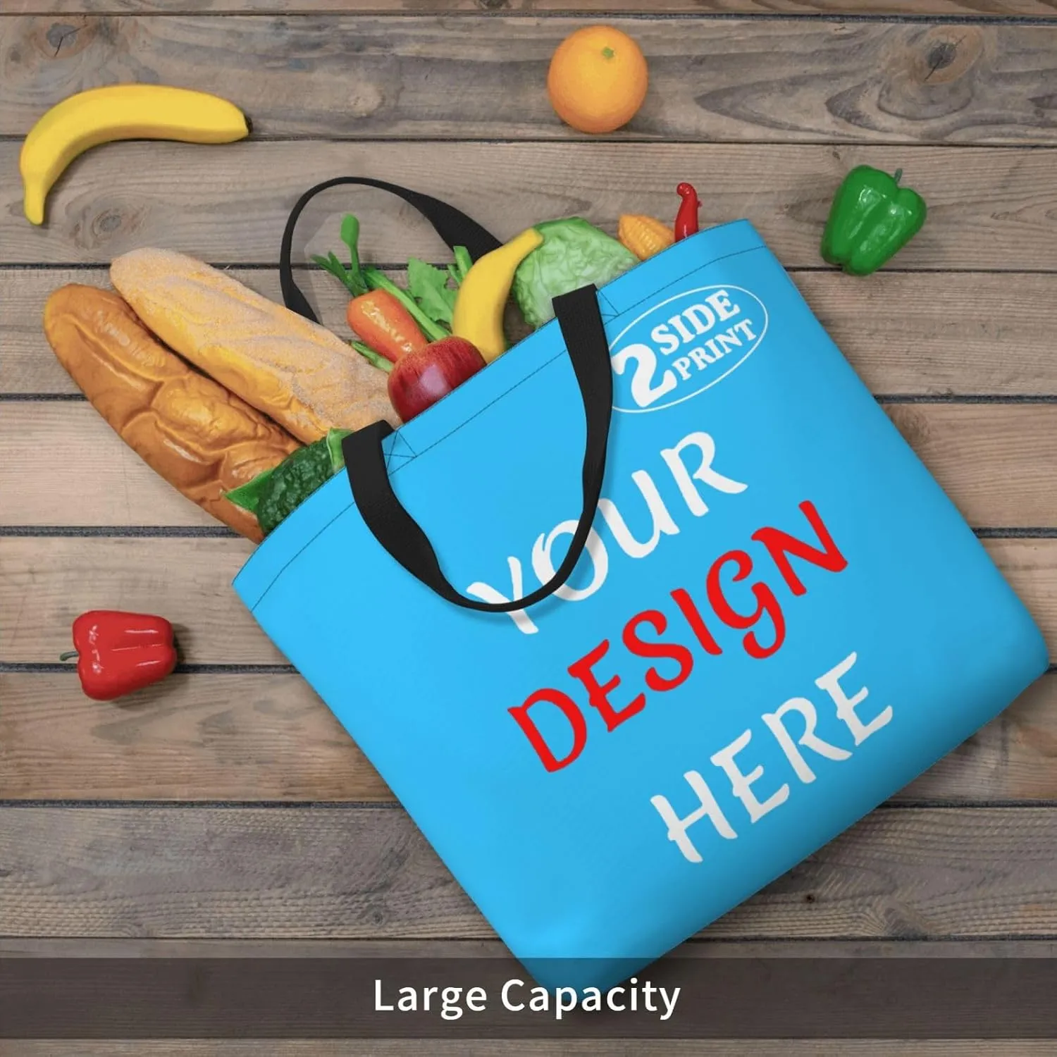 Custom Tote Bags Add Your Design For Business Travel Personalized Shoulder Beach Bag For Women Teachers