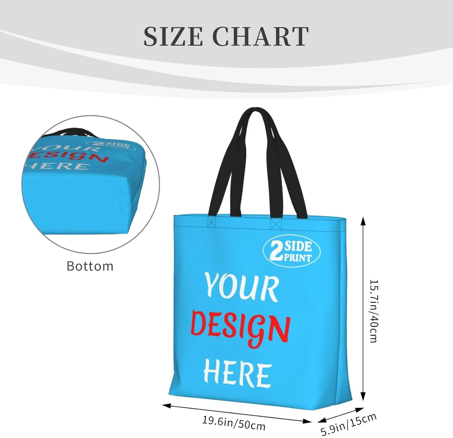 Custom Tote Bags Add Your Design For Business Travel Personalized Shoulder Beach Bag For Women Teachers