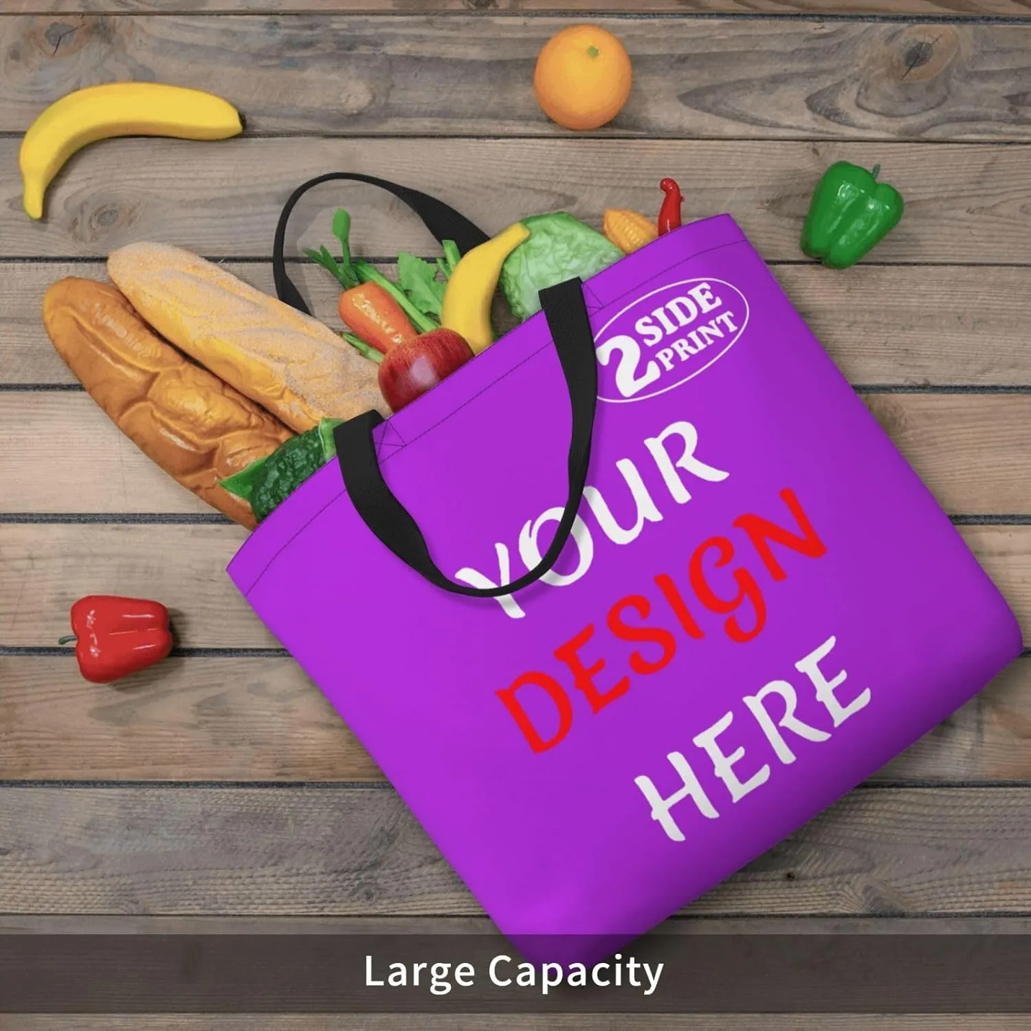 Custom Tote Bags Add Your Design For Business Travel Personalized Shoulder Beach Bag For Women Teachers