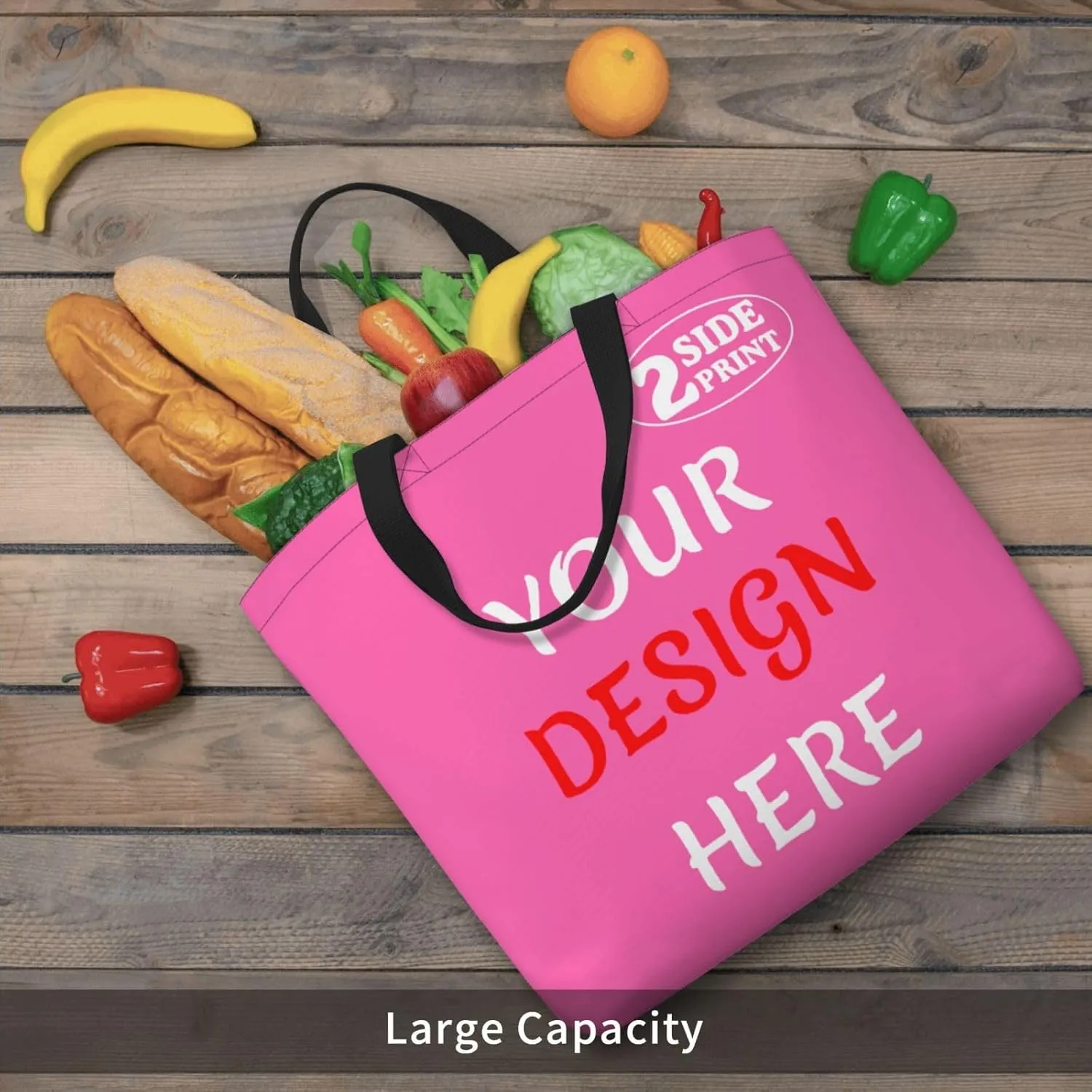 Custom Tote Bags Add Your Design For Business Travel Personalized Shoulder Beach Bag For Women Teachers