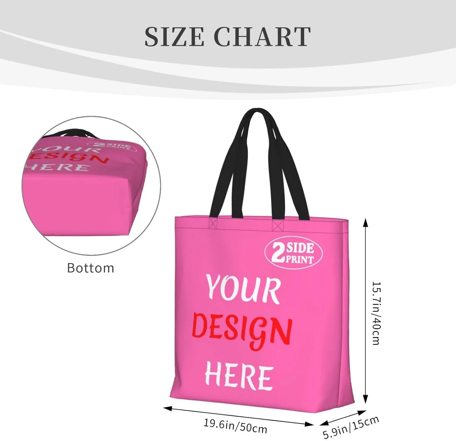 Custom Tote Bags Add Your Design For Business Travel Personalized Shoulder Beach Bag For Women Teachers