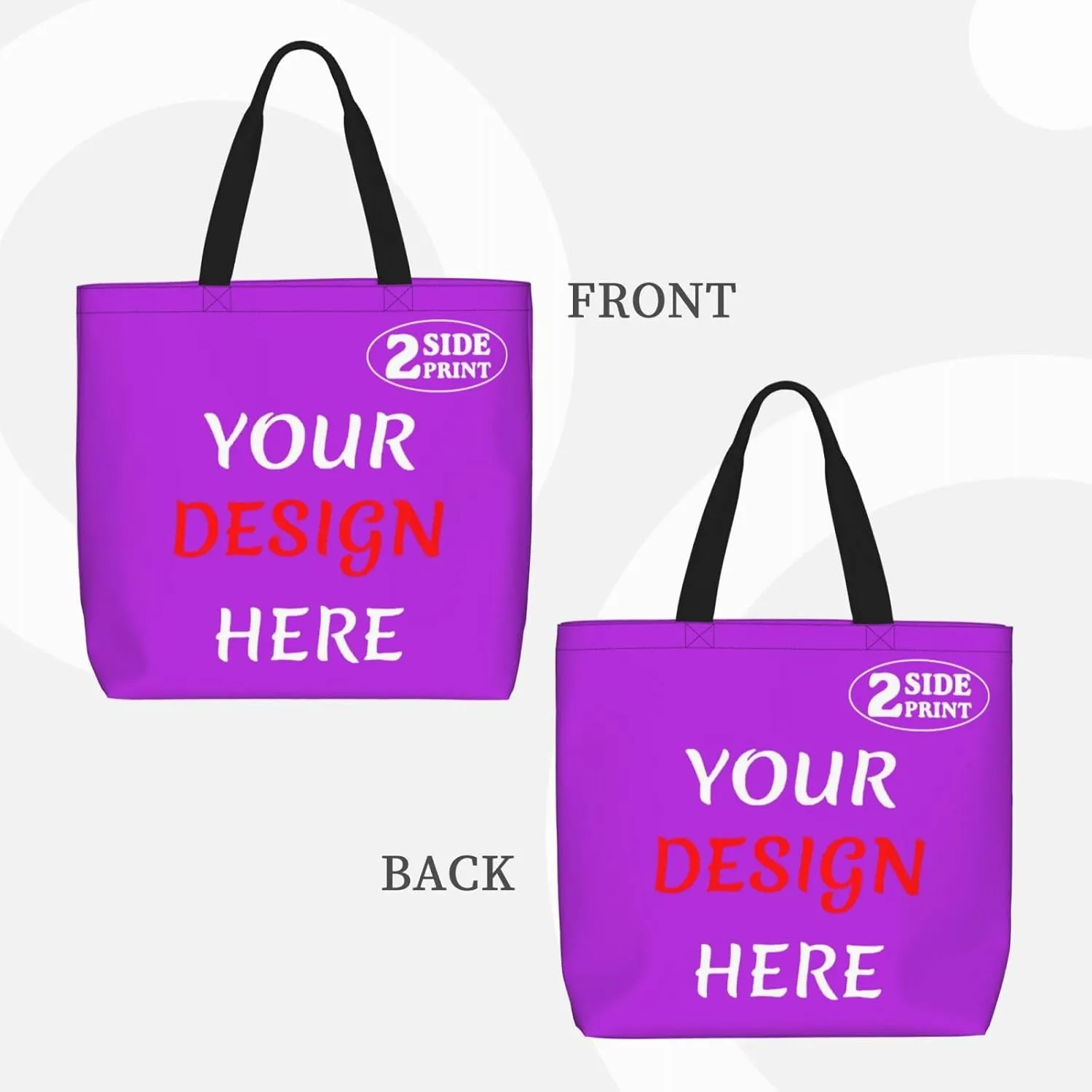 Custom Tote Bags Add Your Design For Business Travel Personalized Shoulder Beach Bag For Women Teachers