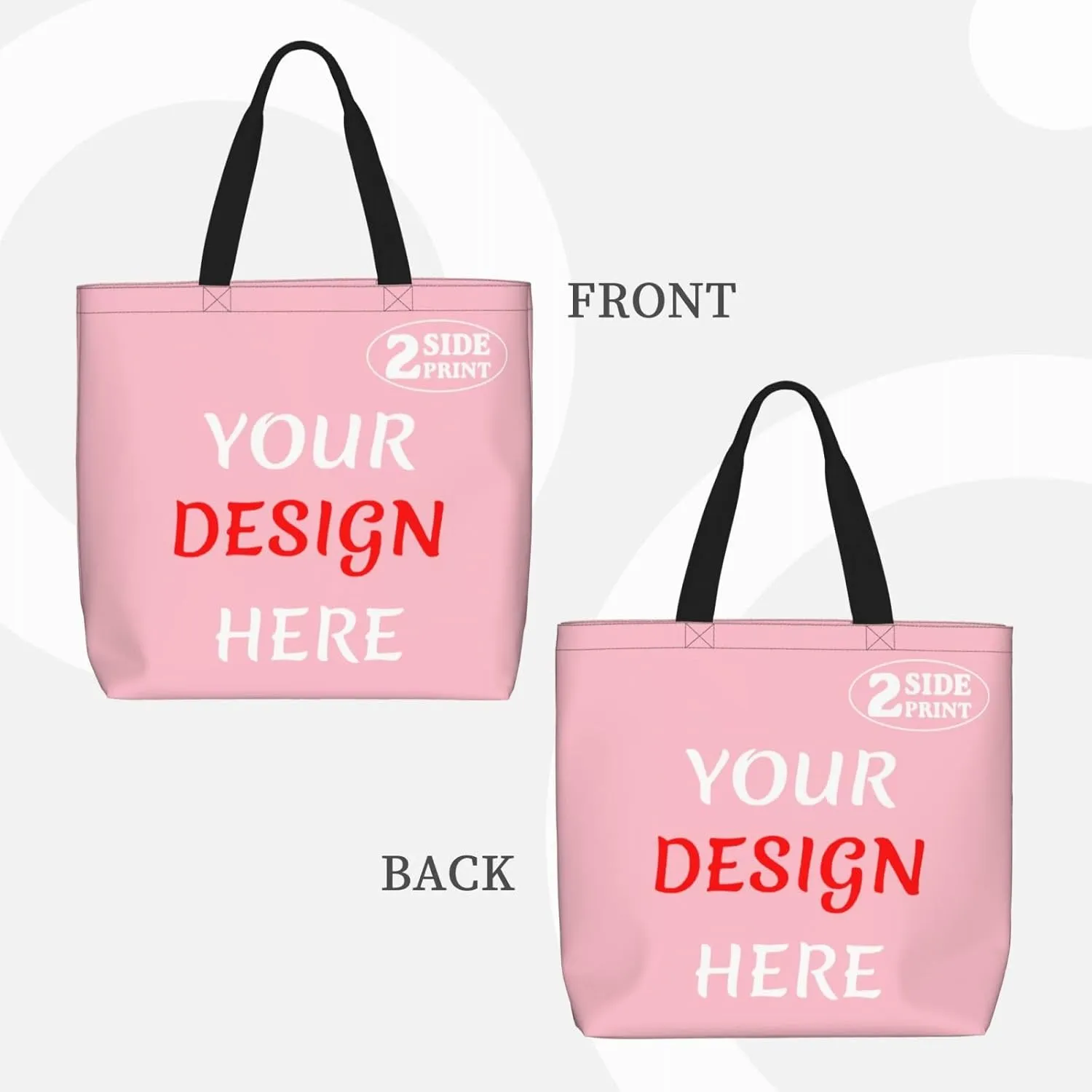 Custom Tote Bags Add Your Design For Business Travel Personalized Shoulder Beach Bag For Women Teachers