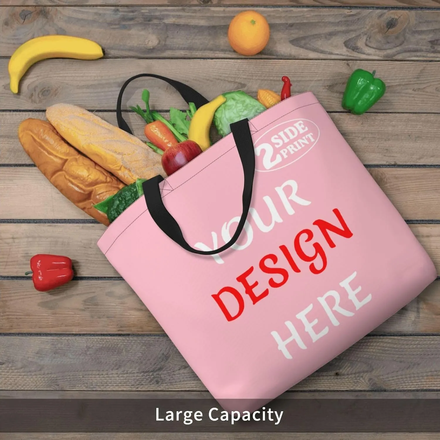 Custom Tote Bags Add Your Design For Business Travel Personalized Shoulder Beach Bag For Women Teachers