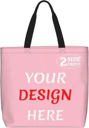 Custom Tote Bags Add Your Design For Business Travel Personalized Shoulder Beach Bag For Women Teachers