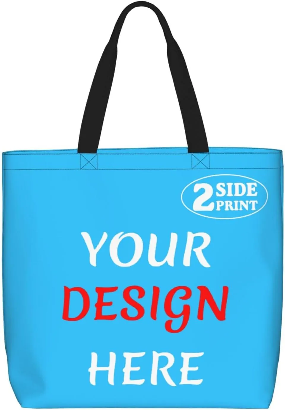 Custom Tote Bags Add Your Design For Business Travel Personalized Shoulder Beach Bag For Women Teachers