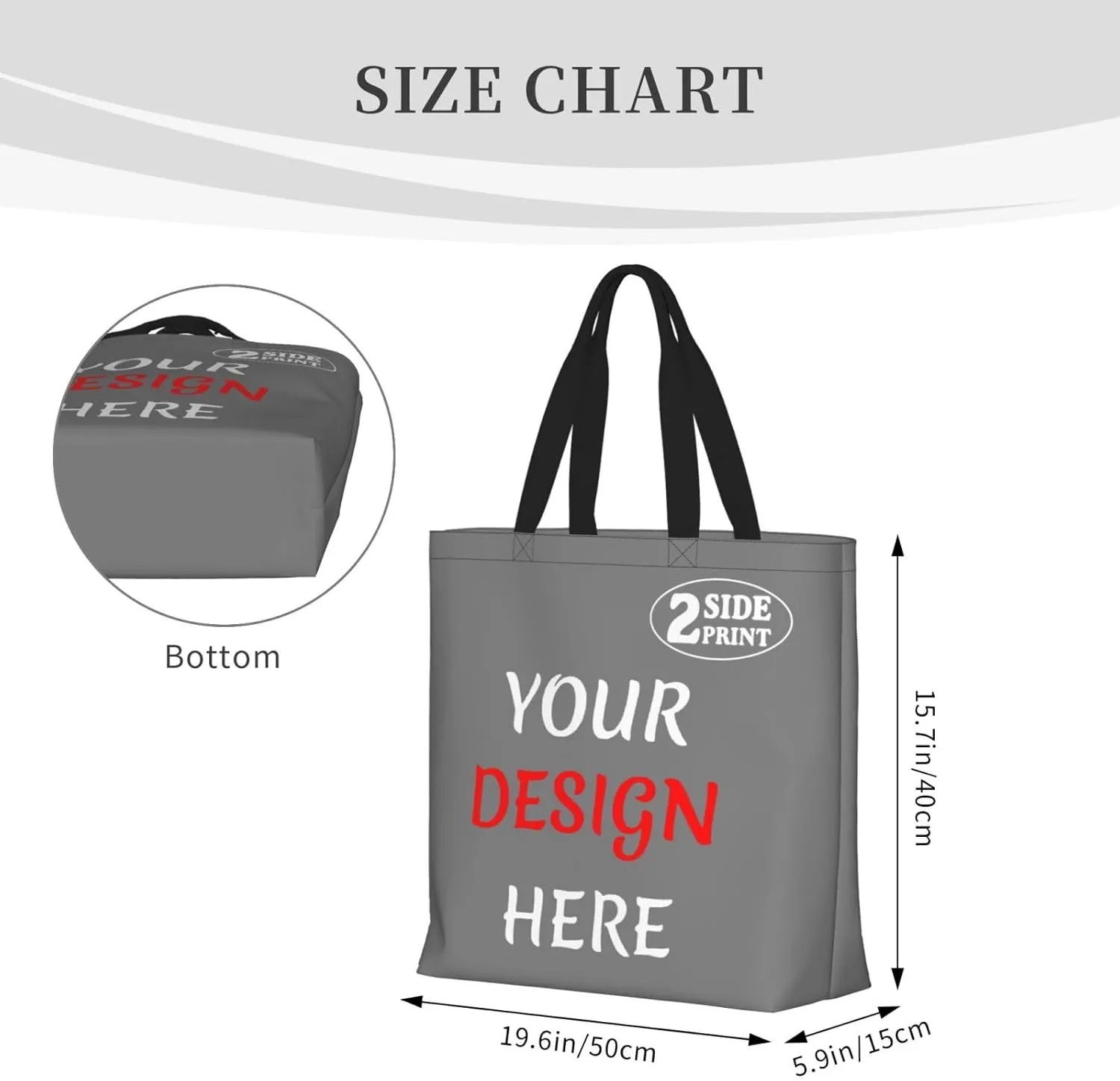 Custom Tote Bags Custom Bag Add Your Design For Business Work Travel Personalized Shoulder Bag