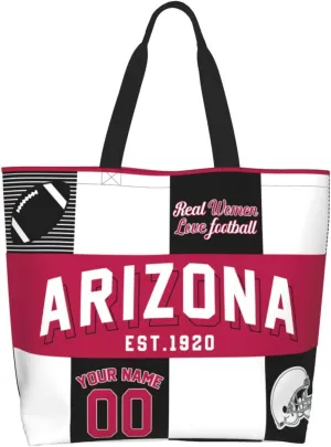 Custom Tote Bags Custom Football Bag Personalized Add Your Name and Number Shoulder Bag Beach Bag For Women Fans Gift