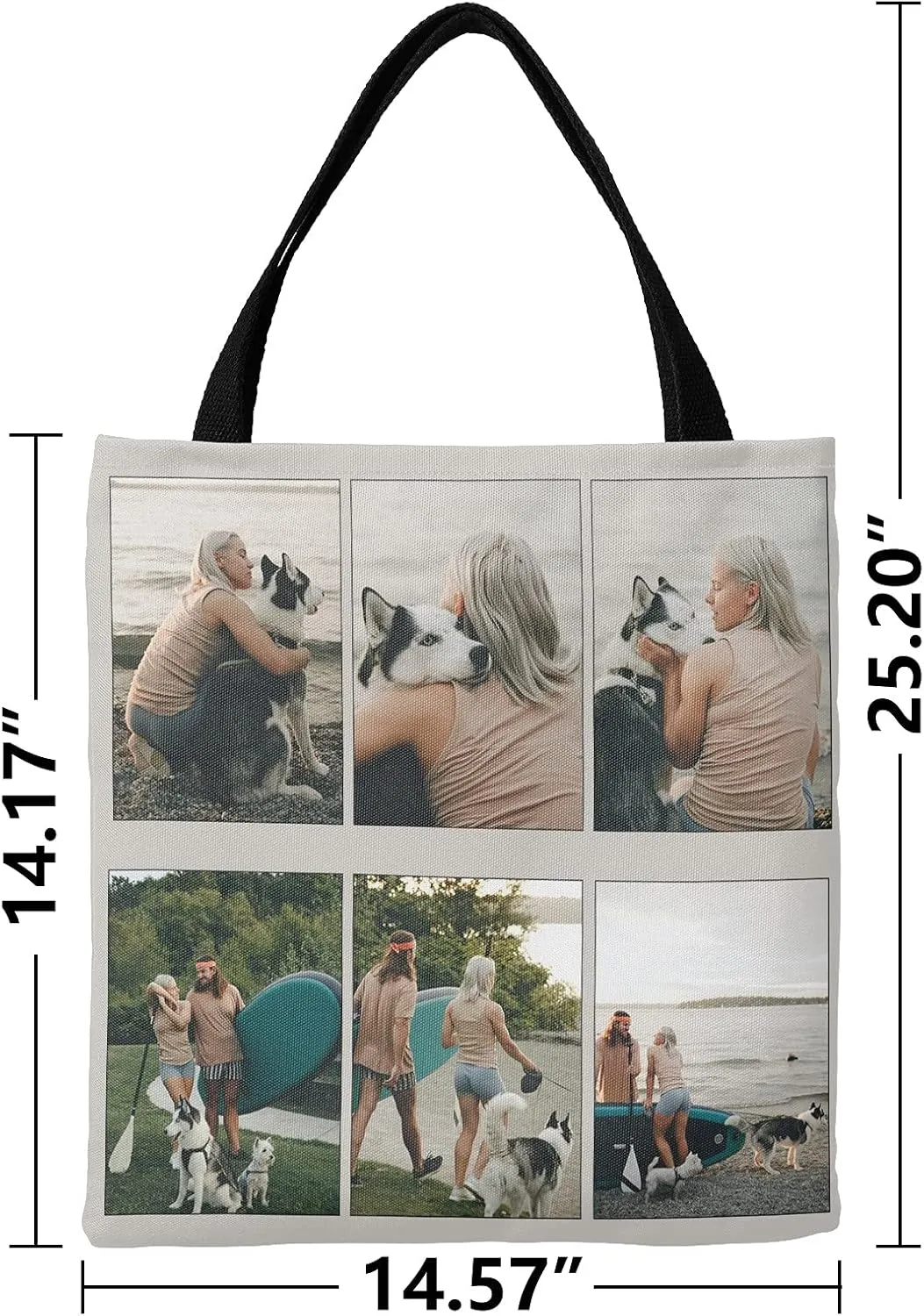 Custom Tote Bags Personalized Tote Bags with Texts photos Personalized Tote Bag Add Image