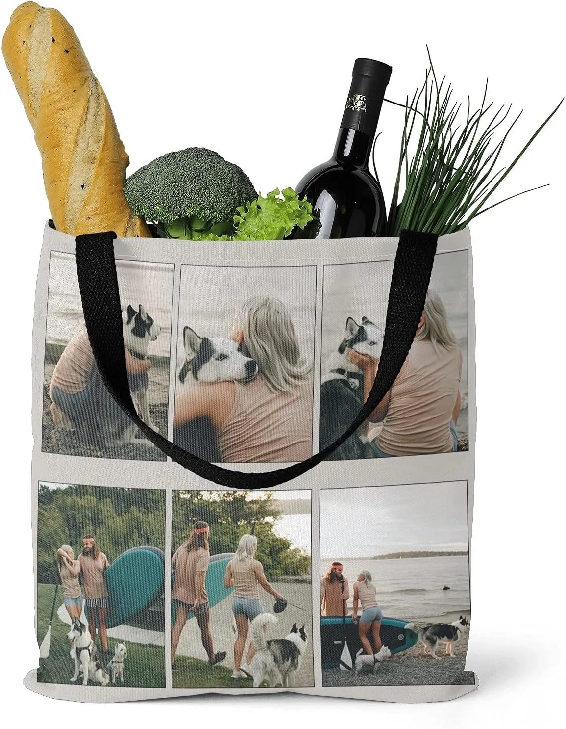 Custom Tote Bags Personalized Tote Bags with Texts photos Personalized Tote Bag Add Image