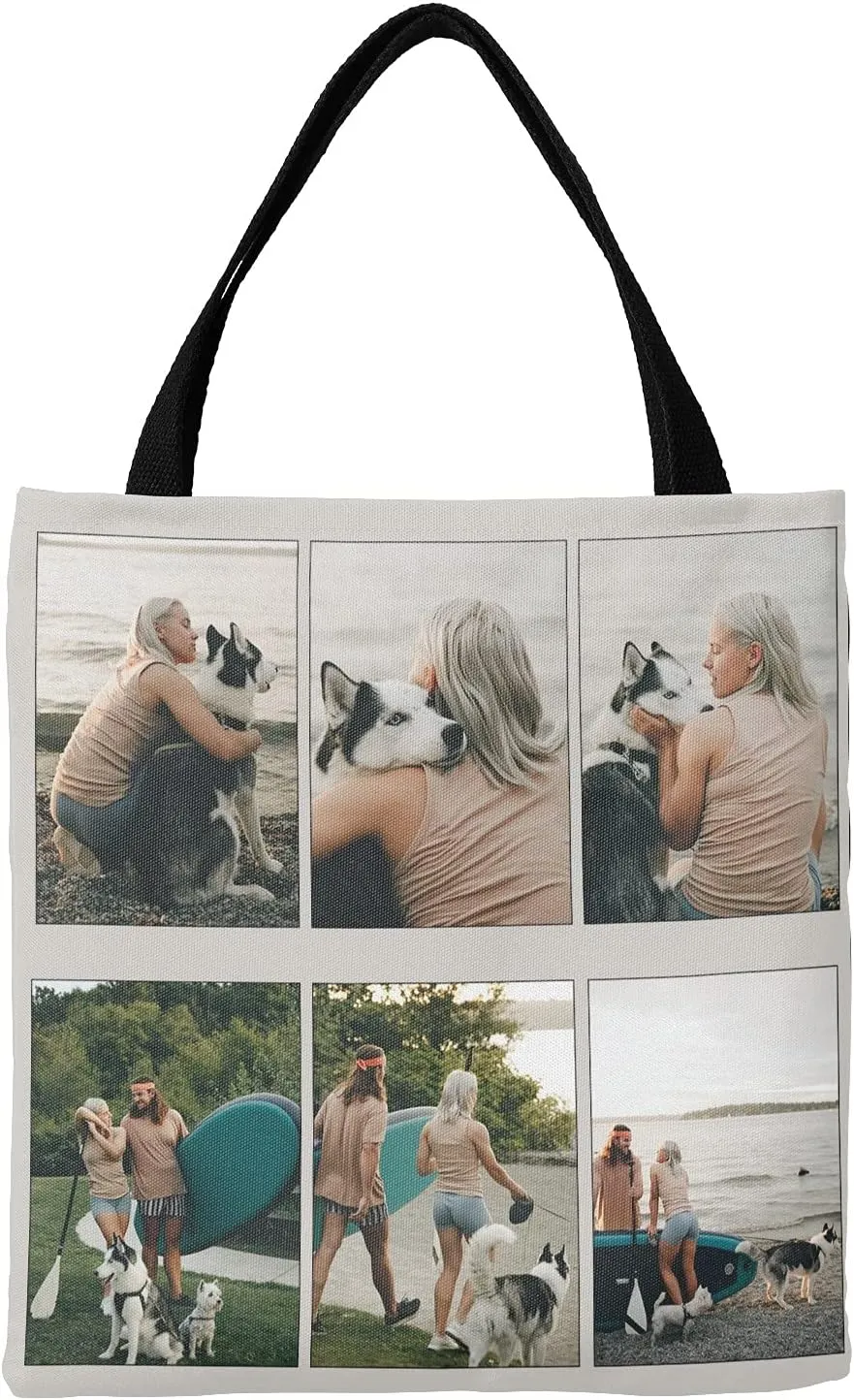 Custom Tote Bags Personalized Tote Bags with Texts photos Personalized Tote Bag Add Image
