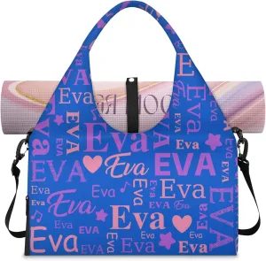Custom Women Dance Ballet Duffle Bag Personalized Name Yoga Mat Sport Gym Bags