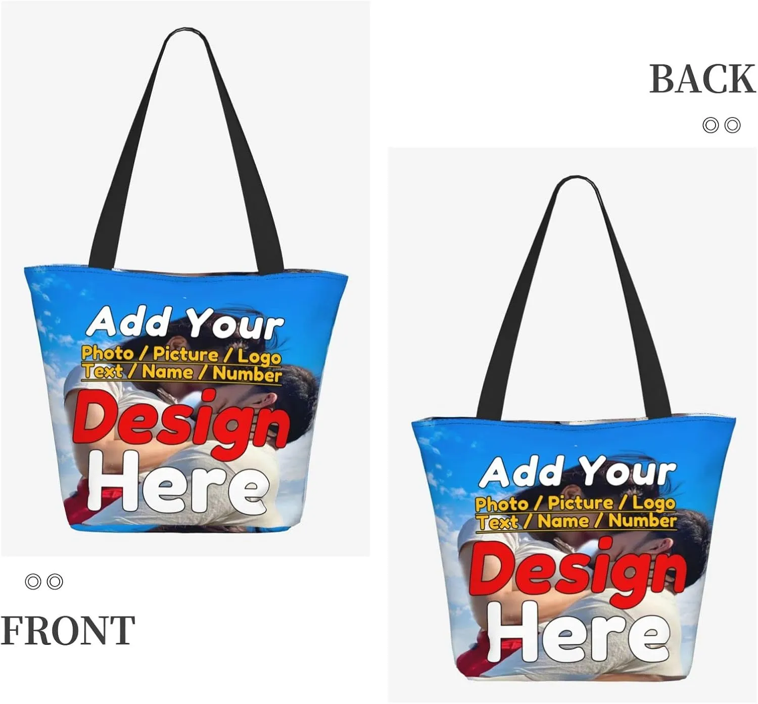 Custom Women's Tote Bag - Personalized Shoulder Handbag Gift
