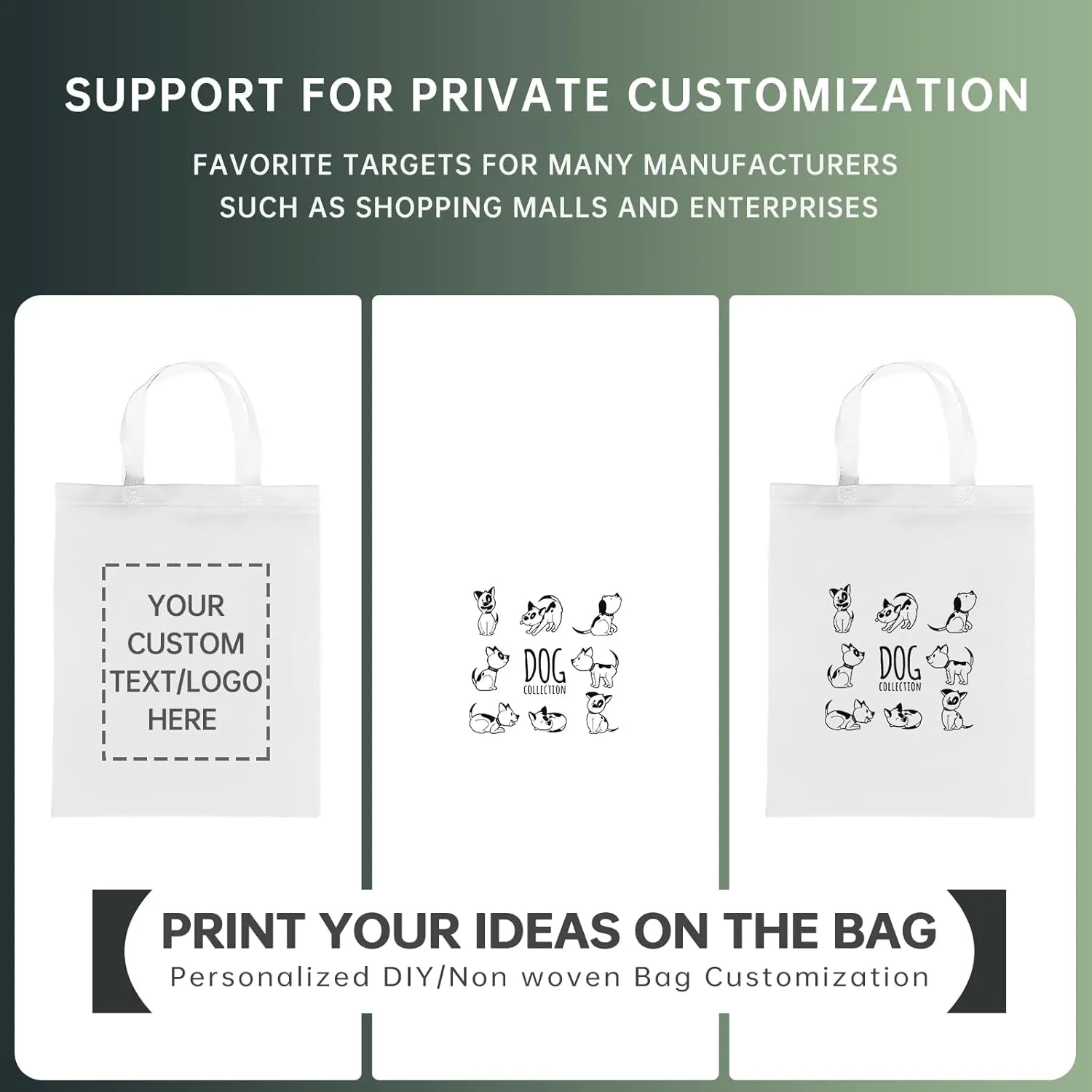 Customizable Tote Bags-100 Ideal for Sales,Business Activities,shopping,Parties,store,advertisement