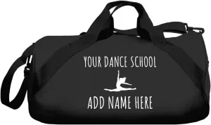 Customized Girl Personalized Dance Bag with School & Name: Barrel Duffel Bag