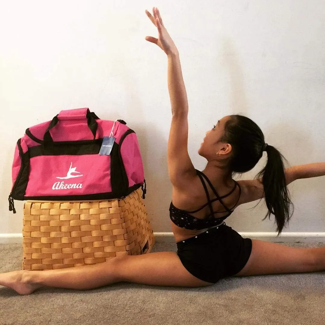 CUSTOMIZED GIRL Personalized Dance Duffle - Custom Name Dance Bags For Every Dancer - Your Moves, Your Bag Gold