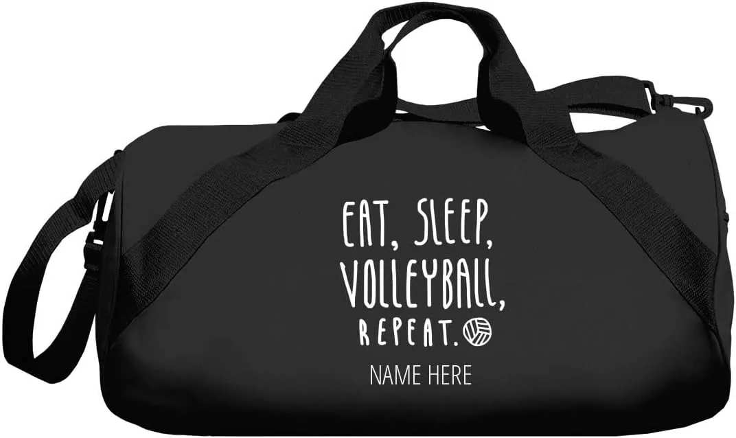 CustomizedGirl Personalized Duffel Bag - Polyester Duffel Bag, Gym Bag with Detachable & Adjustable Shoulder Strap, Volleyball Bag with Custom Name & Size Zipper Compartment, Duffle Bags for Men