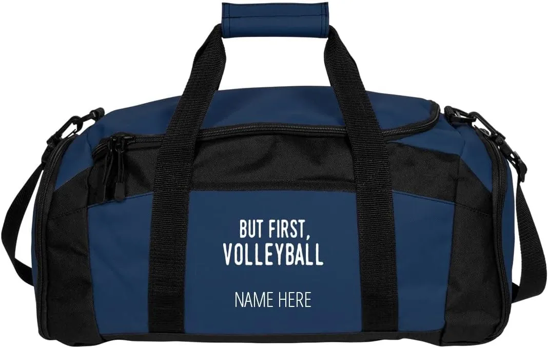 CustomizedGirl Personalized Duffel Bag - Polyester Duffel Bag, Gym Bag with Detachable & Adjustable Shoulder Strap, Volleyball Bag with Custom Name & Size Zipper Compartment, Duffle Bags for Men
