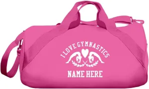 CustomizedGirl Personalized Duffle Gym Bag - Gym Bag for Women, Polyester Duffle Bag for Men with Detachable & Adjustable Shoulder Strap, Cheer Bag with Custom Name & Side Zipper Compartment