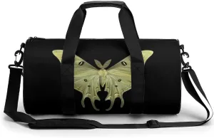 Damask Luna Moth Novelty Large Duffel Bag Lightweight Gym Bag Travel Tote Bags