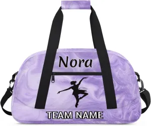 Dance Bag for Girls Personalized with Name Team Name Custom Kids Ballet Bag Teens Sports Gym Bag Travel Bag Yoga Bag