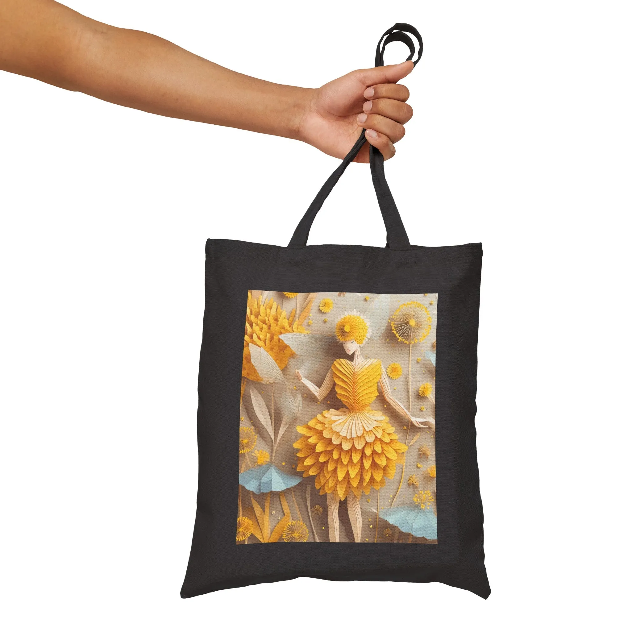 Dandelion Fairy Cotton Canvas Tote Bag