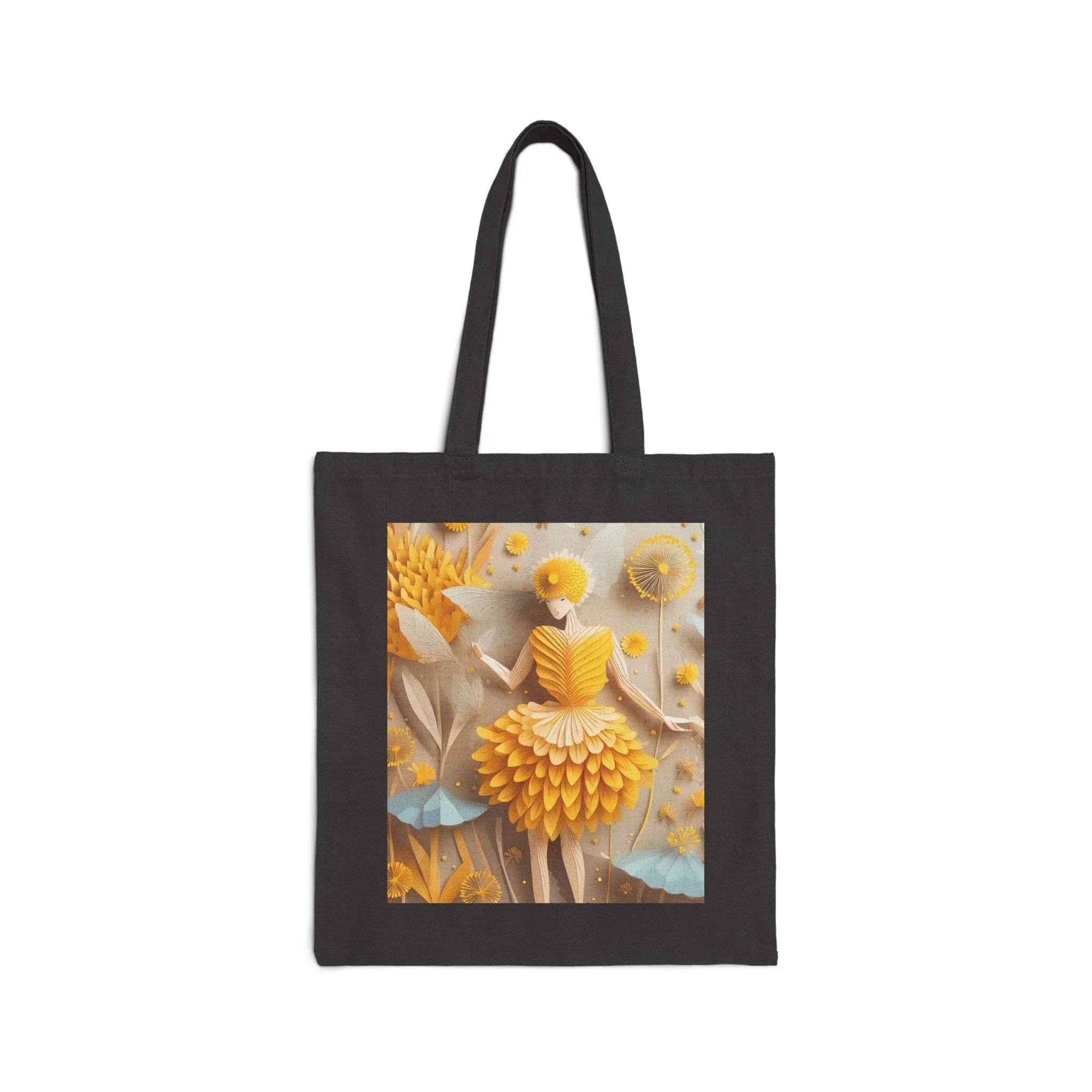 Dandelion Fairy Cotton Canvas Tote Bag