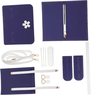 DECORNIJIA 1Set DIY Handmade PU Chain Bag Making Kit Square Shoulder Bag Material Sakura for Crafting Unique Bags Present for Friends and Family