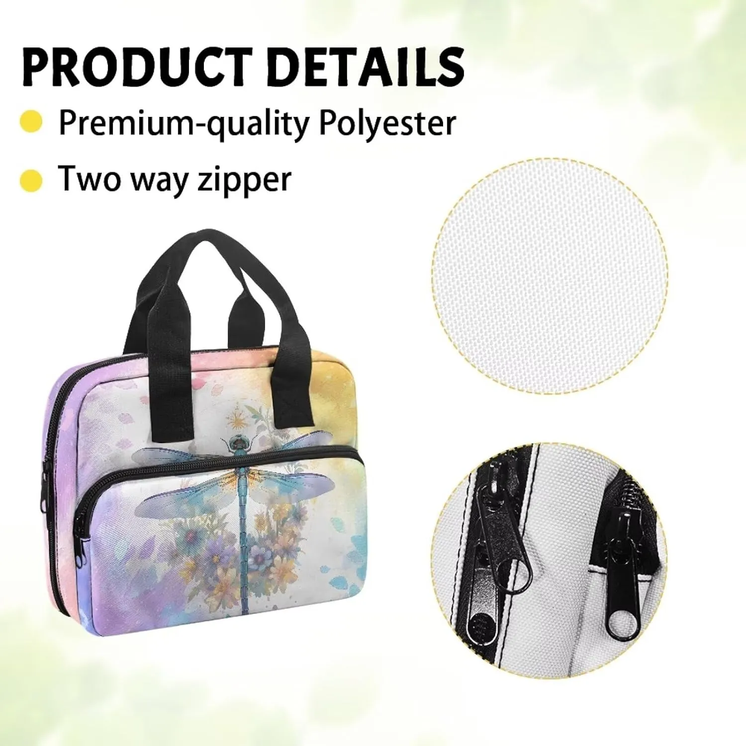 Dragonfly Bible Cover Case for Women Girls Portable Womens Bible Case with Handle Classic Bible Holder Stylish Bible Study Accessories Supplies