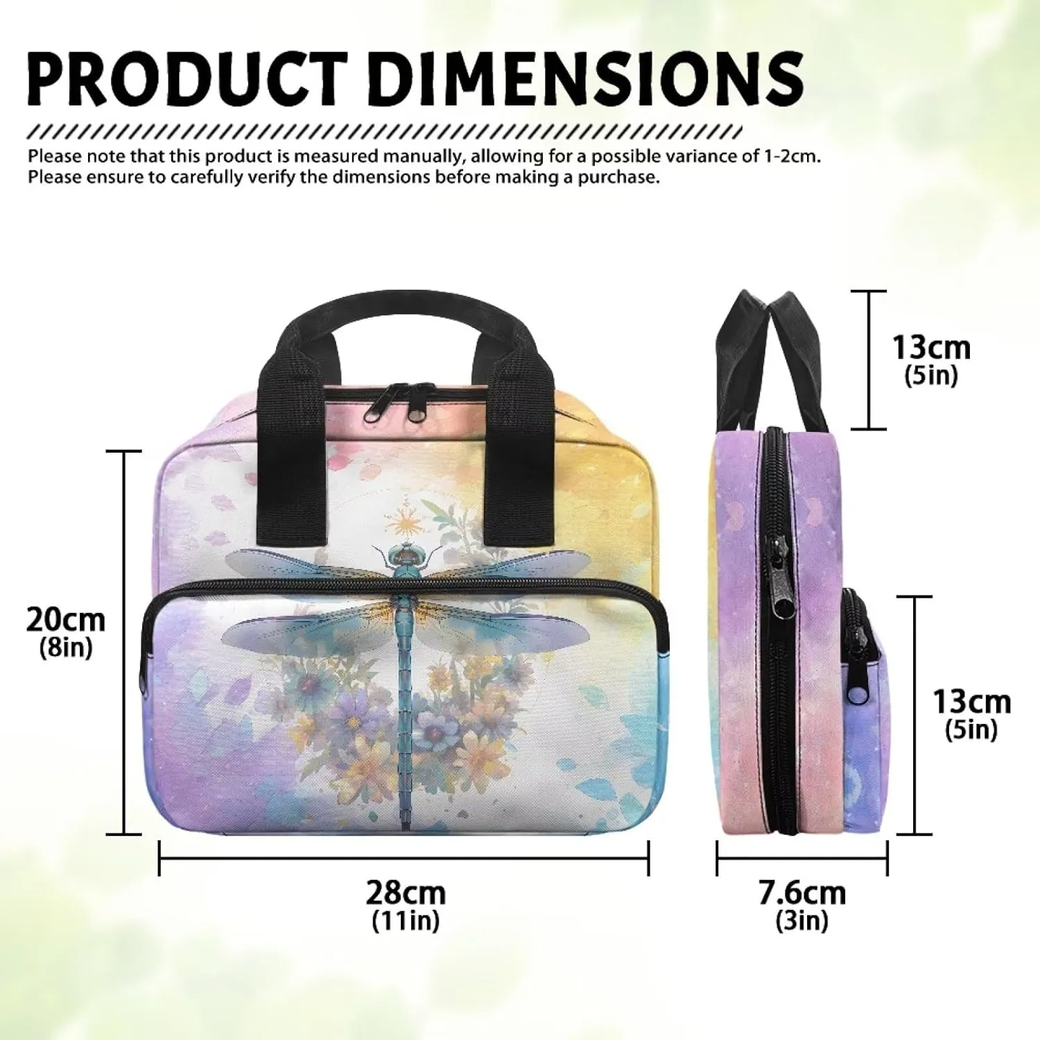 Dragonfly Bible Cover Case for Women Girls Portable Womens Bible Case with Handle Classic Bible Holder Stylish Bible Study Accessories Supplies