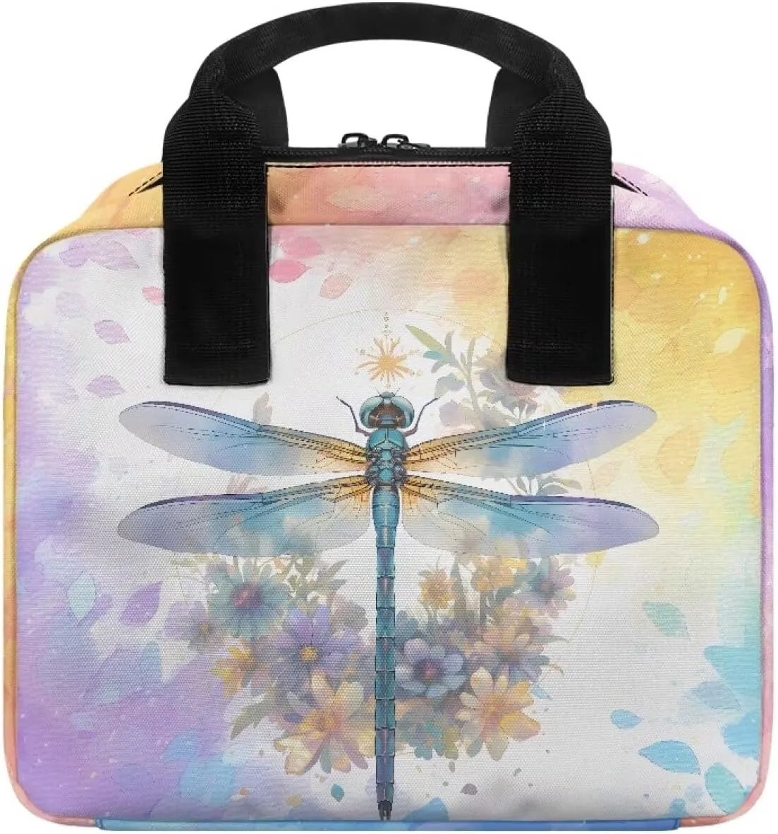 Dragonfly Bible Cover Case for Women Girls Portable Womens Bible Case with Handle Classic Bible Holder Stylish Bible Study Accessories Supplies
