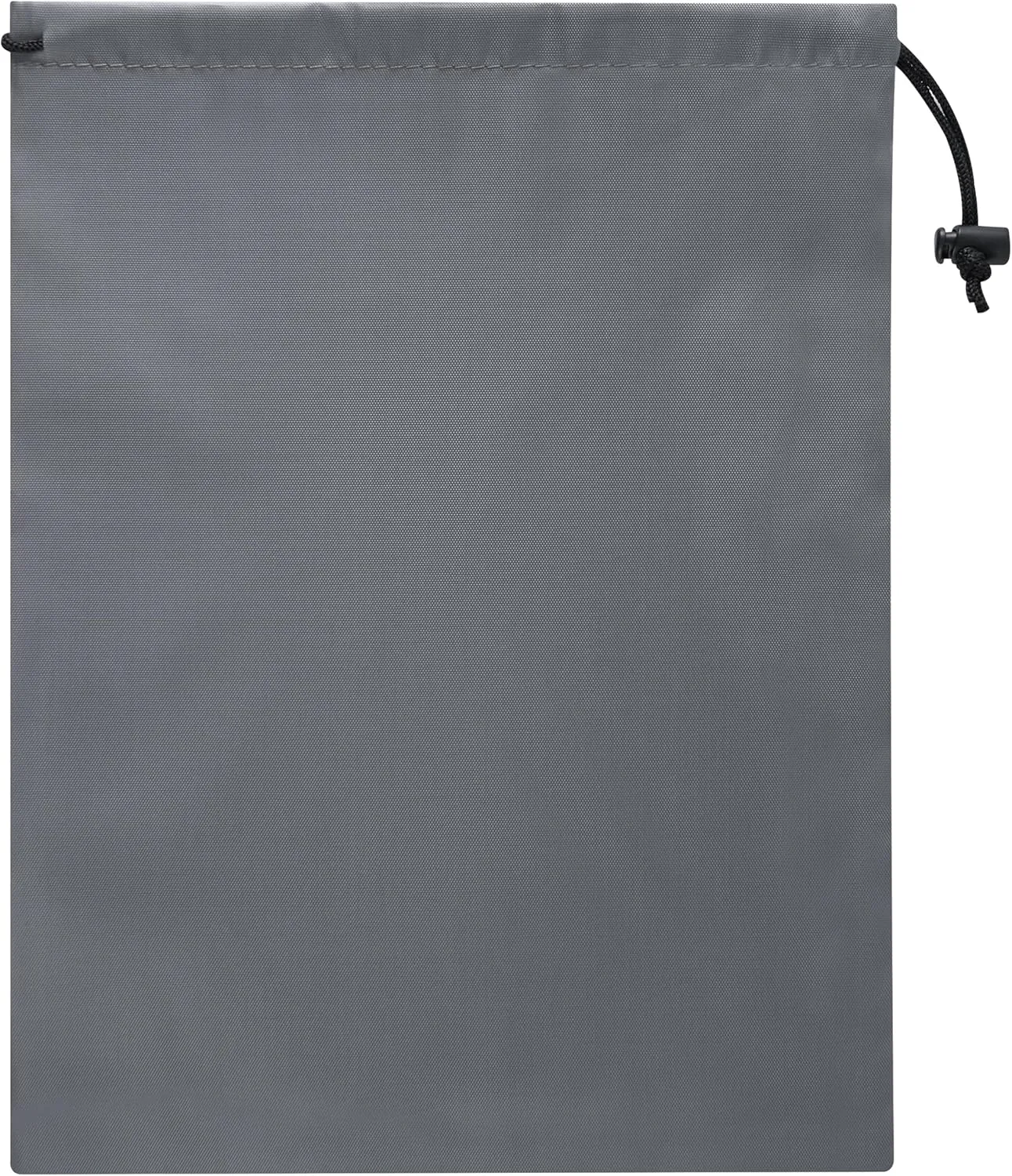 Drawstring Bag with Toggle - Nylon Cinch and Ditty Pouch (Gray, 9 x 12 Inch)