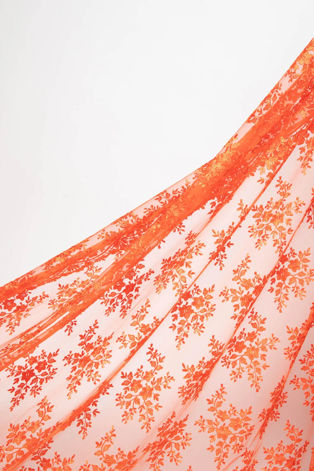 Embroidered Lace Fabric with Floral Design 52" Wide | Exquisite Fabric