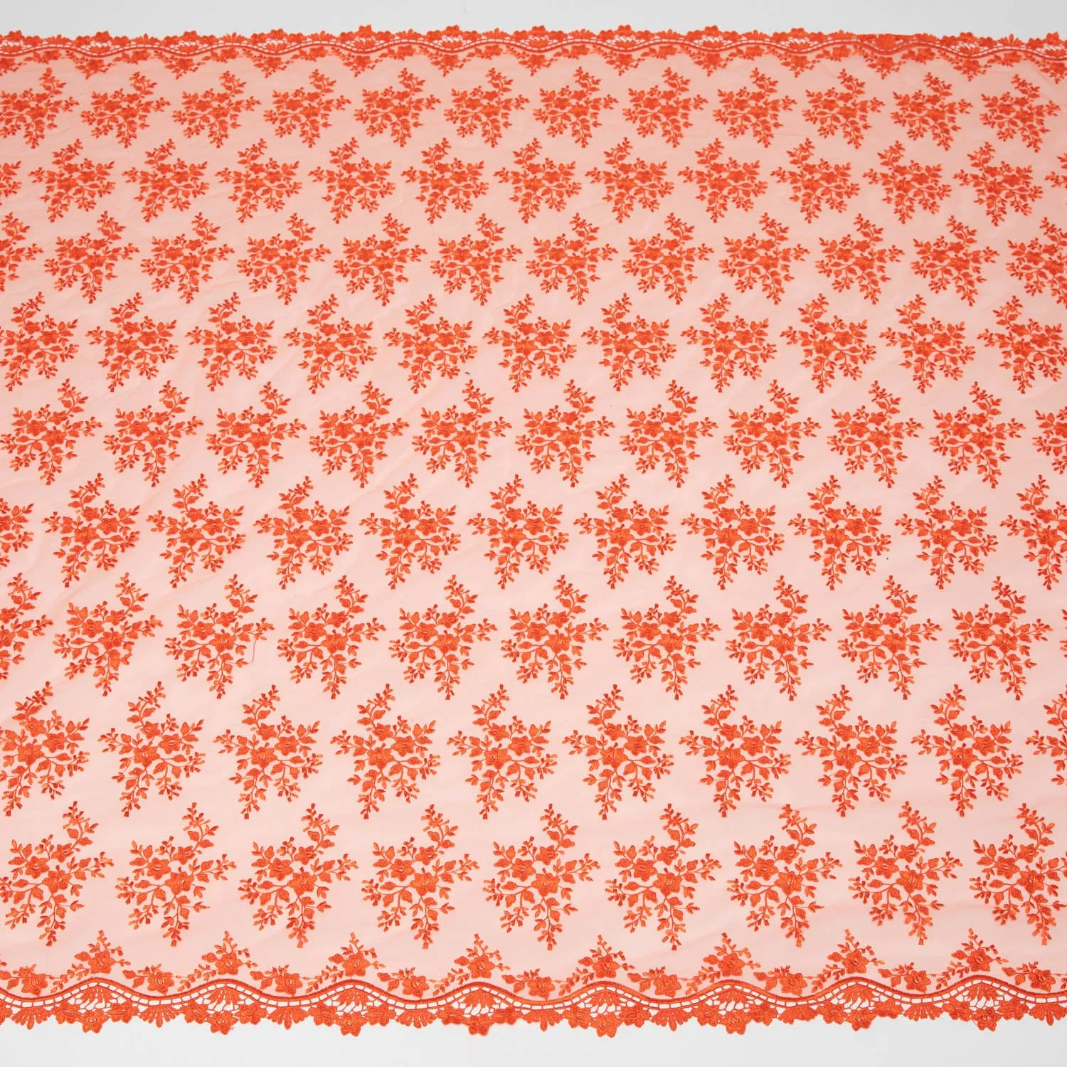 Embroidered Lace Fabric with Floral Design 52" Wide | Exquisite Fabric