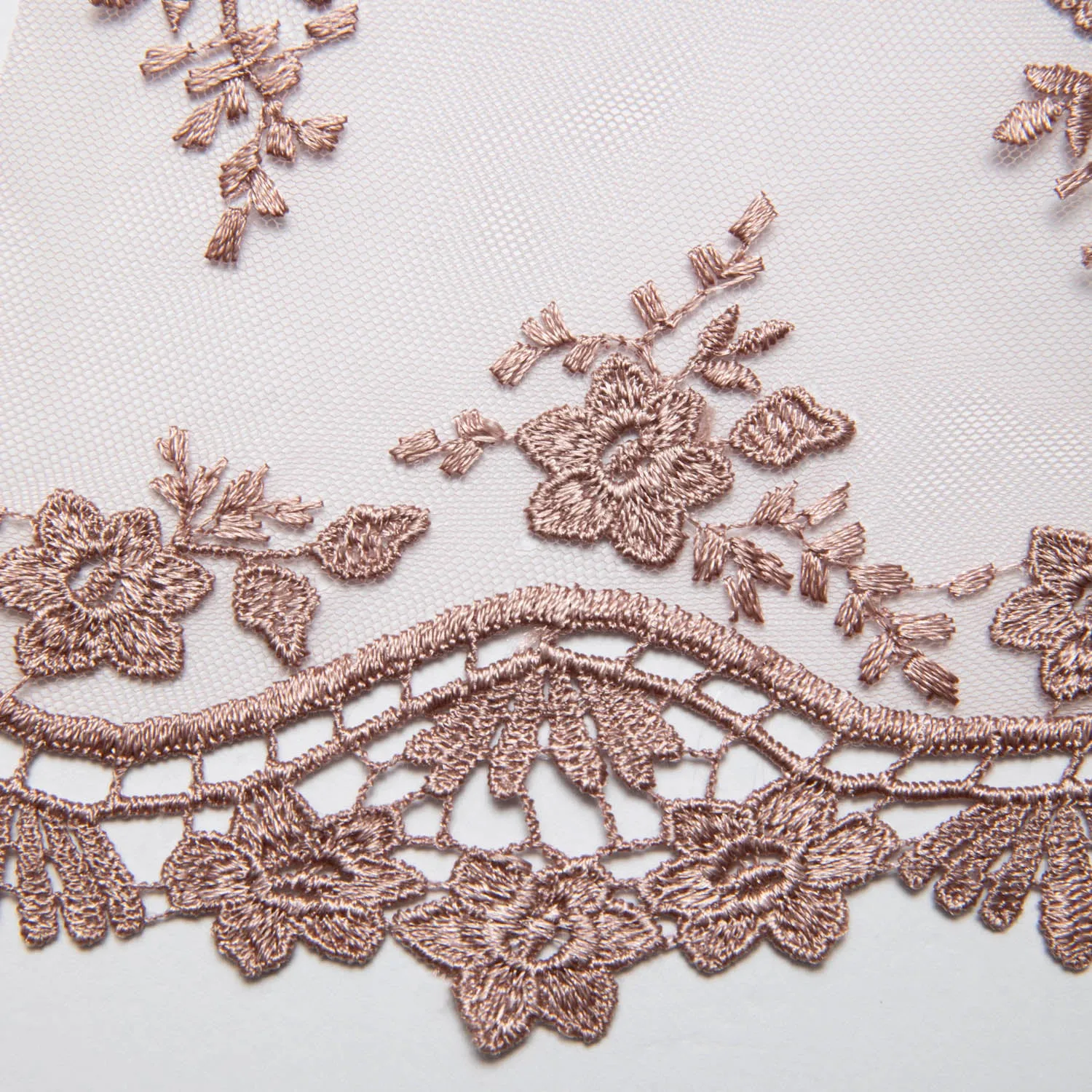 Embroidered Lace Fabric with Floral Design 52" Wide | Exquisite Fabric