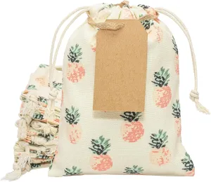 ERIBAGZ 20 pcs 8” x 6” Gift Bags Small Size   25 Gift Tags & String. Cloth Gift Bags for Birthdays, Samples, Weddings, Events. Small Gift Bags with Drawstring Pouch. 5th Ed.