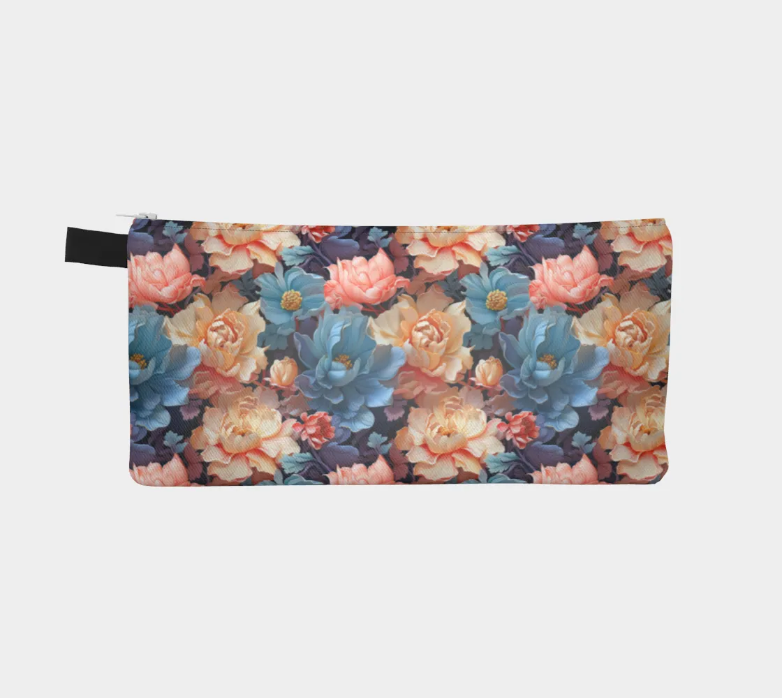 Ethereal Floral Art Nouveau Lined Pencil Case