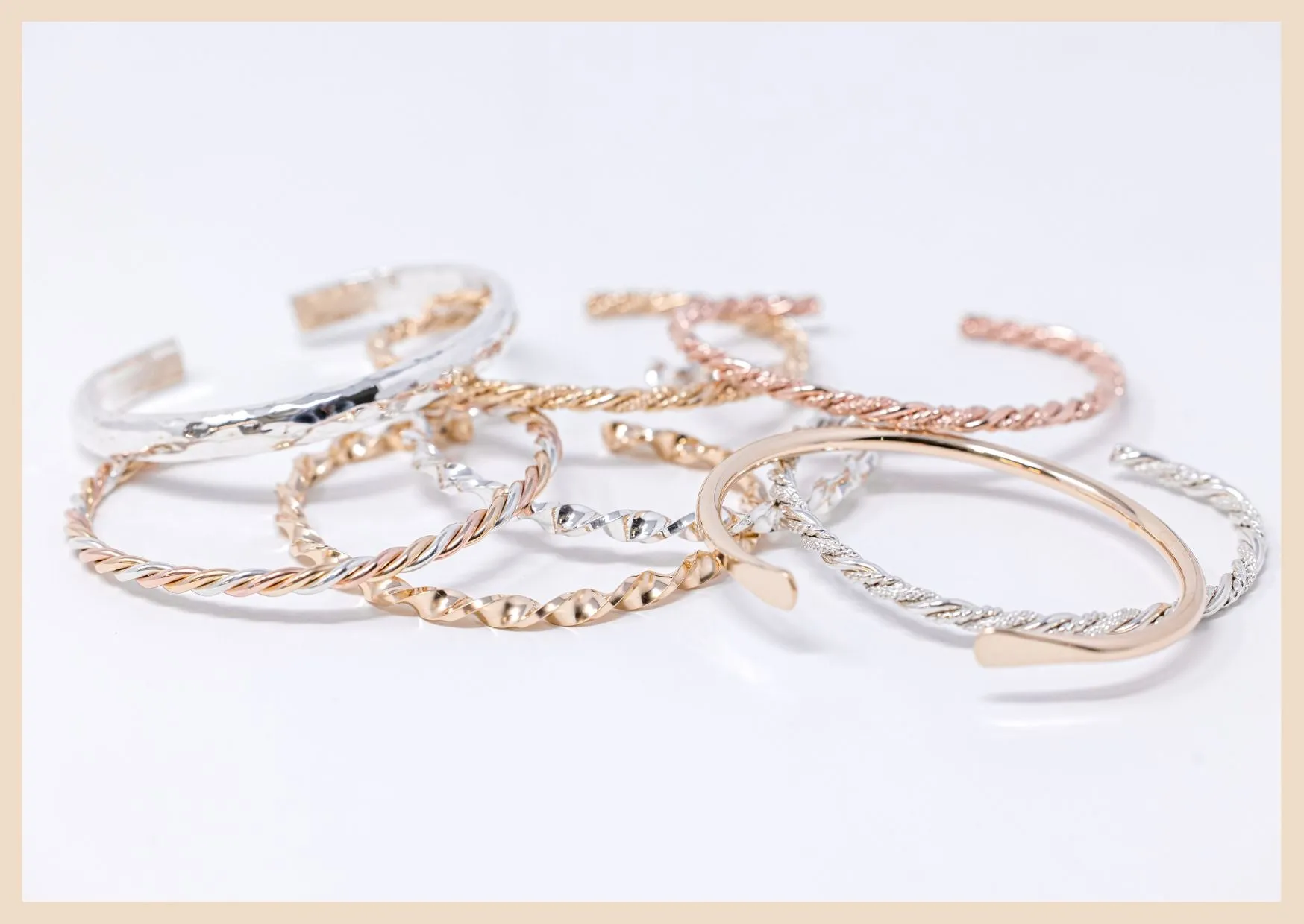 Ethereal Twist Gold Bangle Cuff Bracelet