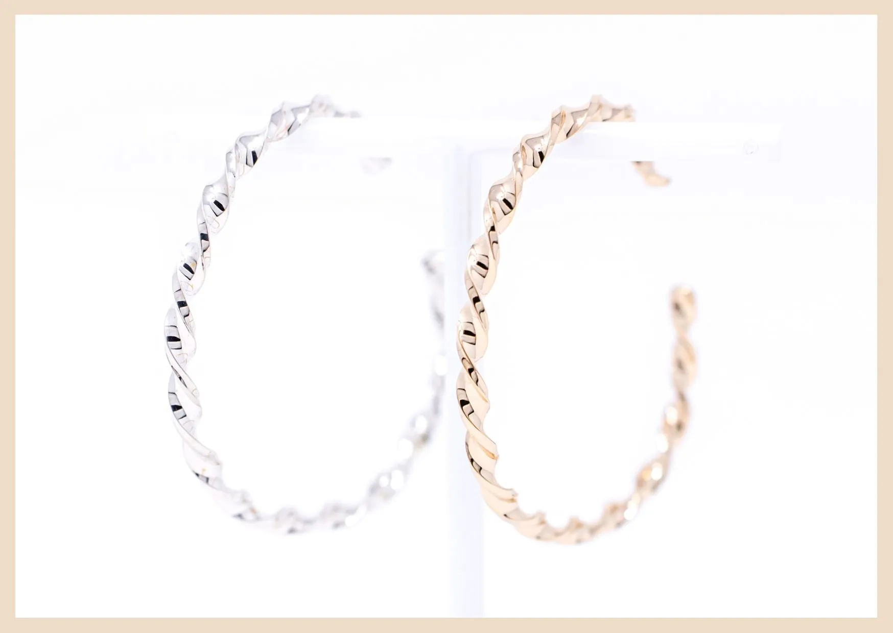 Ethereal Twist Gold Bangle Cuff Bracelet