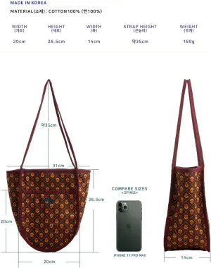 Everyday Shoulder and Tote bags and purse for Women Lightweight Korea Designer unique Vintage print retro Bag