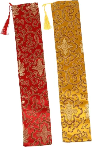 EXCEART 2pcs Calligraphy Bag Chinese Painting Blank Scrolls Calligraphy Scroll Bag Rice Paper Packing Bags for Suitcases Calligraphy Art Scroll Holder Reel Polyester File Management