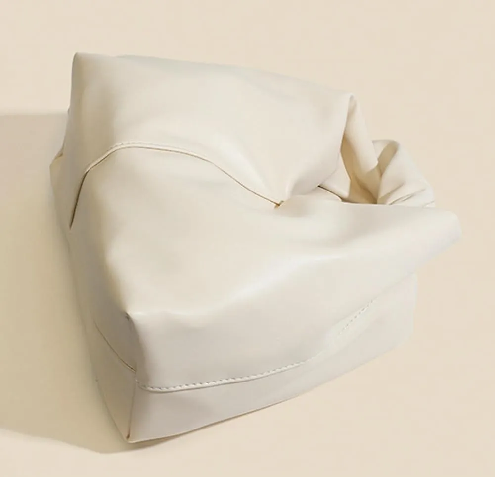 Fashion Vegan Leather Handbags for Women Cloud Clutch Bags Y2k Dumpling Purse Small Tote Bag Satchel 2024