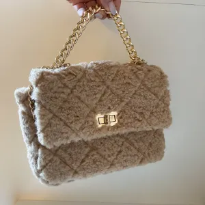 Faux Fur Quilted Purse