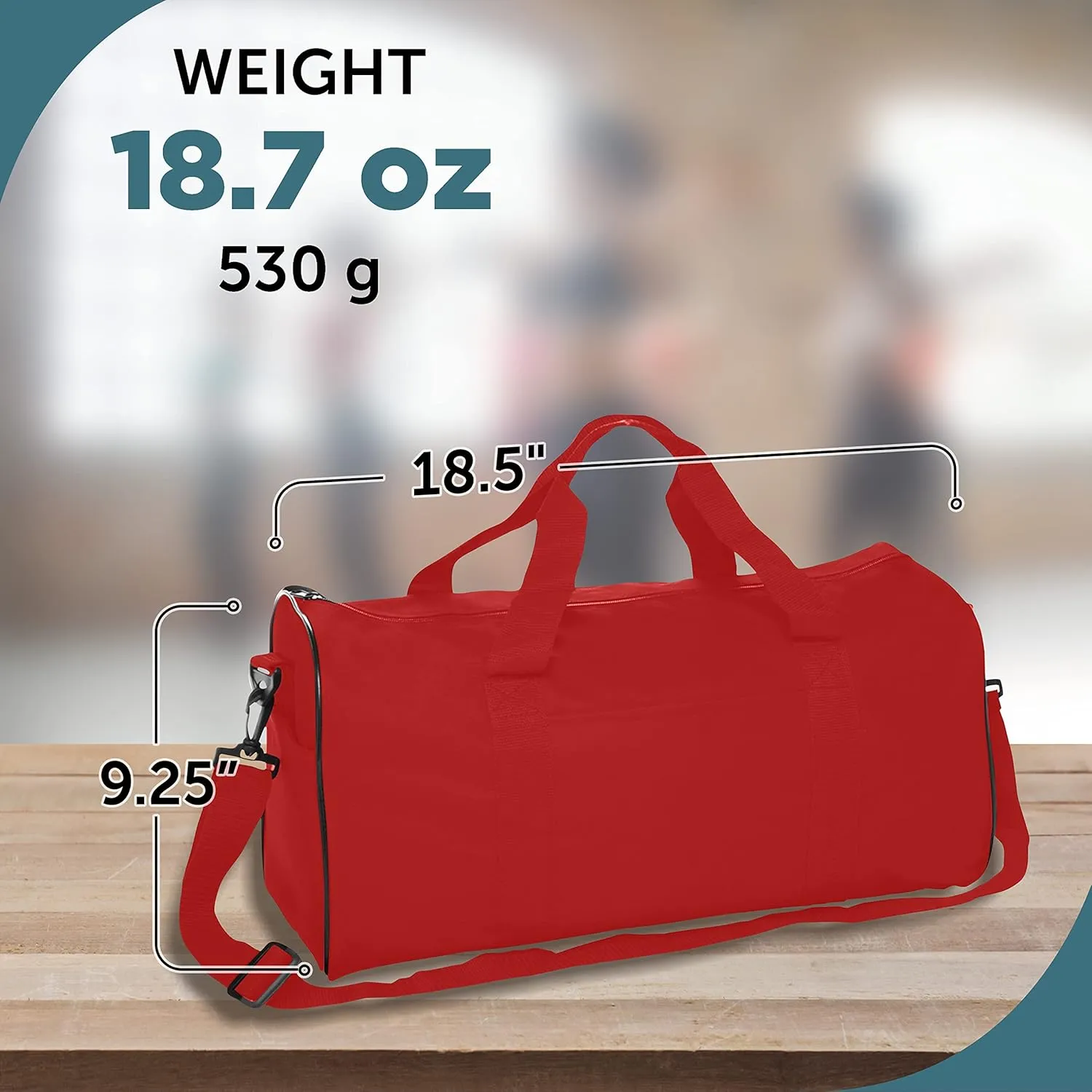 Fitness Duffle Bags Set of 6, Bulk Pack - Great for Everyday Use, Perfect for Travellers, Athletes, Fitness Fanatics - Red