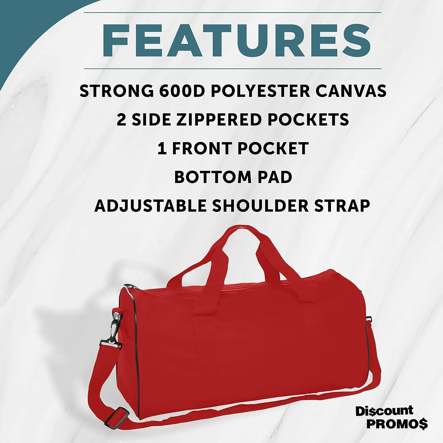Fitness Duffle Bags Set of 6, Bulk Pack - Great for Everyday Use, Perfect for Travellers, Athletes, Fitness Fanatics - Red