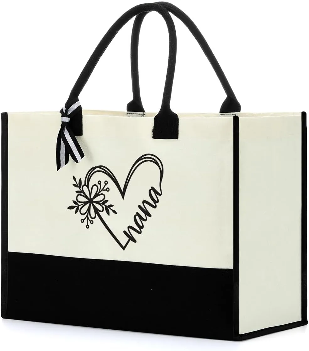 FORBIDDEN PAPER Grandma Aunt Mom Gifts for Women Mommy Tote Bag Birthday Mothers Day Beach Bag Canvas Shopping Grocery Bag