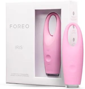 FOREO IRIS Eye Massager Dark Circle Remover & Eyebag Remover Eye Depuffer Anti Aging Increases Absorption of Eye Mask Essences| Waterproof 2-year Warranty Pearl Pink