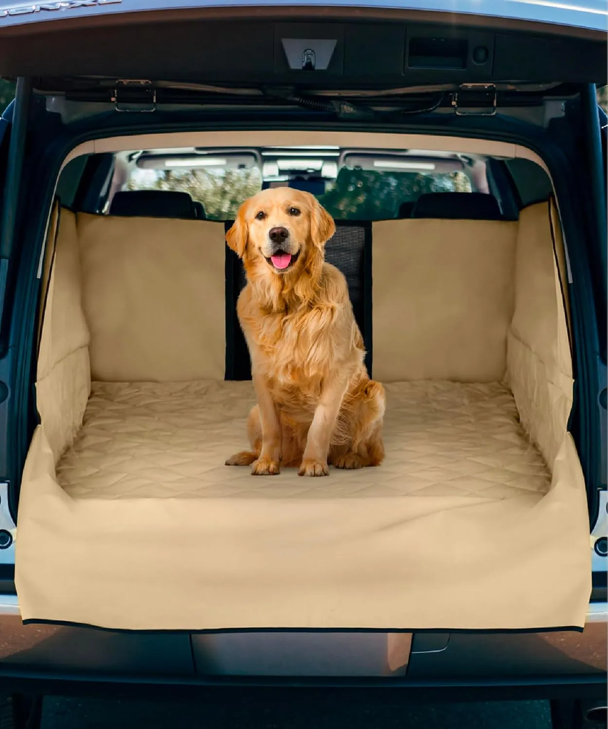 FrontPet SUV Cargo Liner for Dogs - Water-Resistant Pet Trunk Cargo Cover Mat for SUVs and Sedans with Bumper Flap Protector, Trunk Cover, Non-Slip Liner, (35" X 40") Upgraded 2025