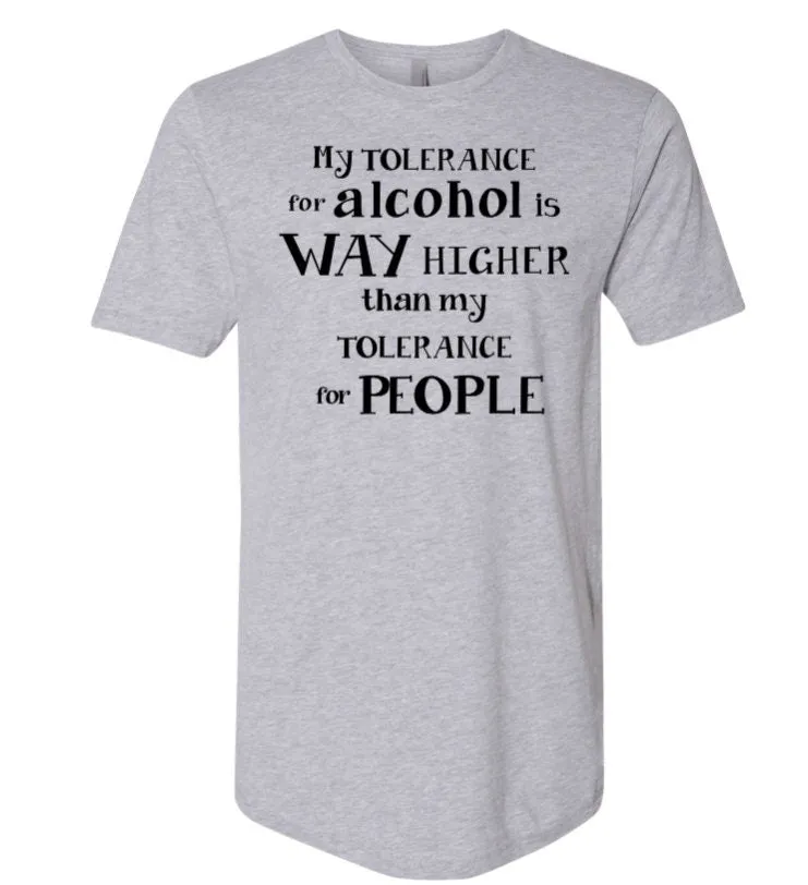 Funny tank top / funny shirt / tshirt / funny t-shirt/alcohol shirt/funny drinking/funny alcohol shirt/my tolerance for alcohol gift