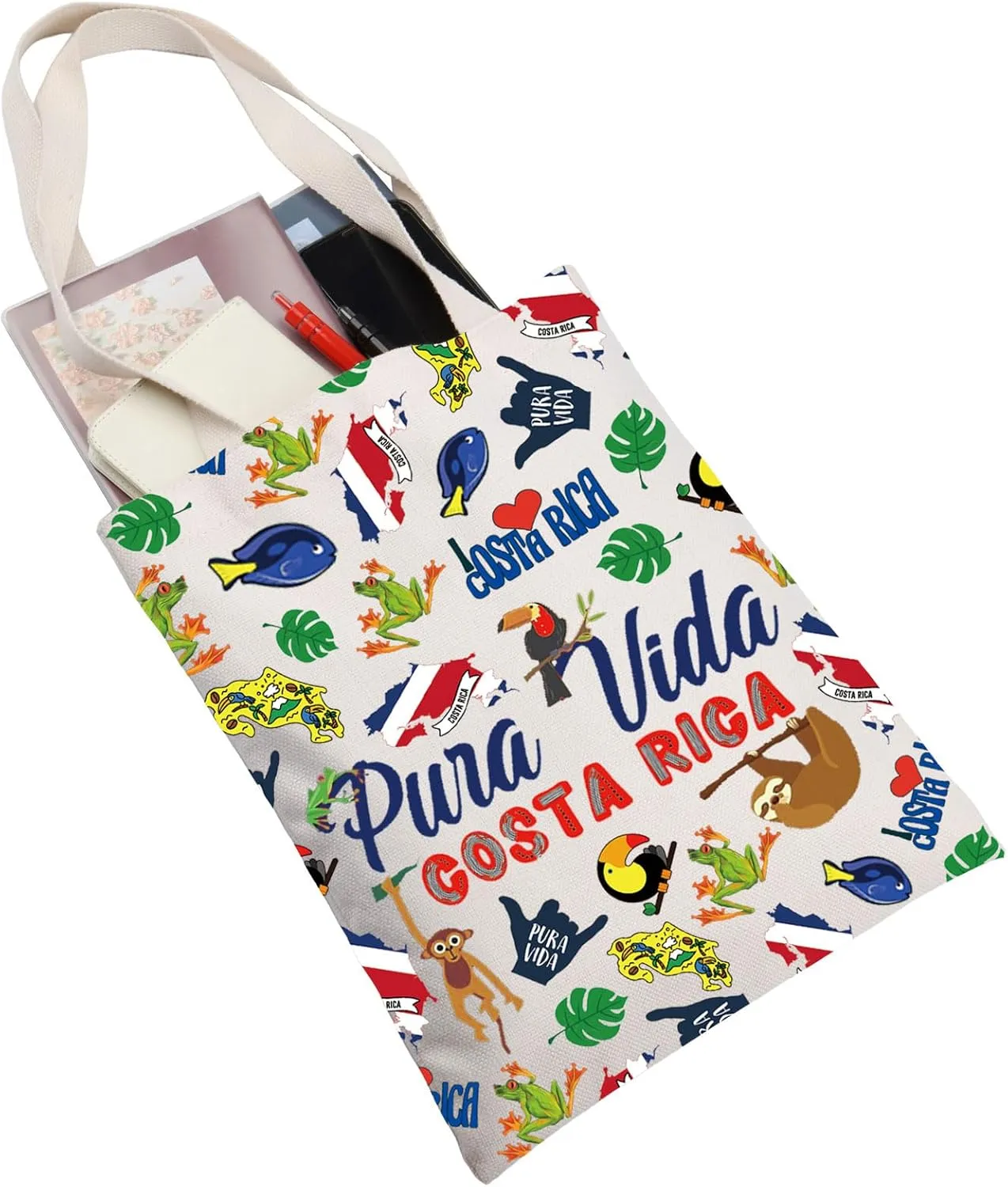 G2TUP Costa Rica Makeup Bag - Travel Gifts, Pura Vida Vacation Zipper Bag (TG)